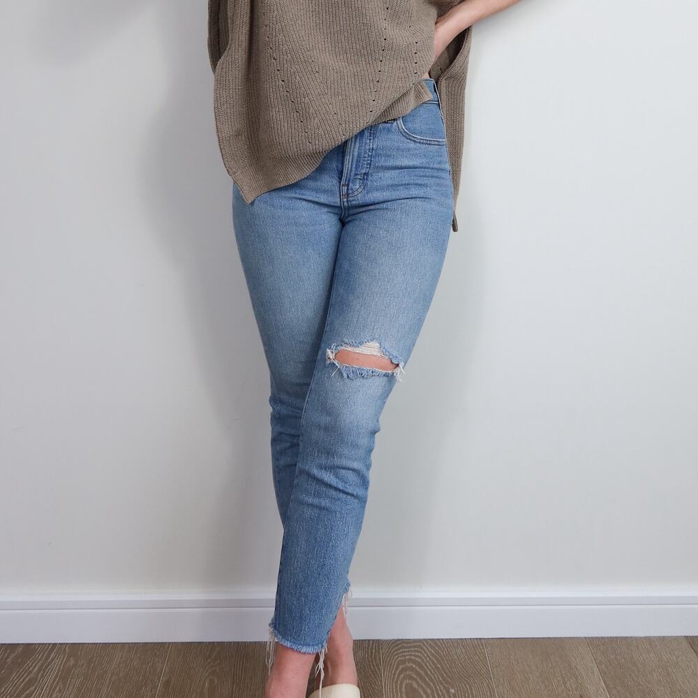 Madewell The Perfect Vintage Jean Distressed 25 Medium Light Wash - Picture 2 of 9